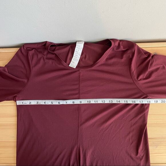 Fabletics Long Sleeve Scoop Neck Shirt XL Burgundy - Picture 8 of 10